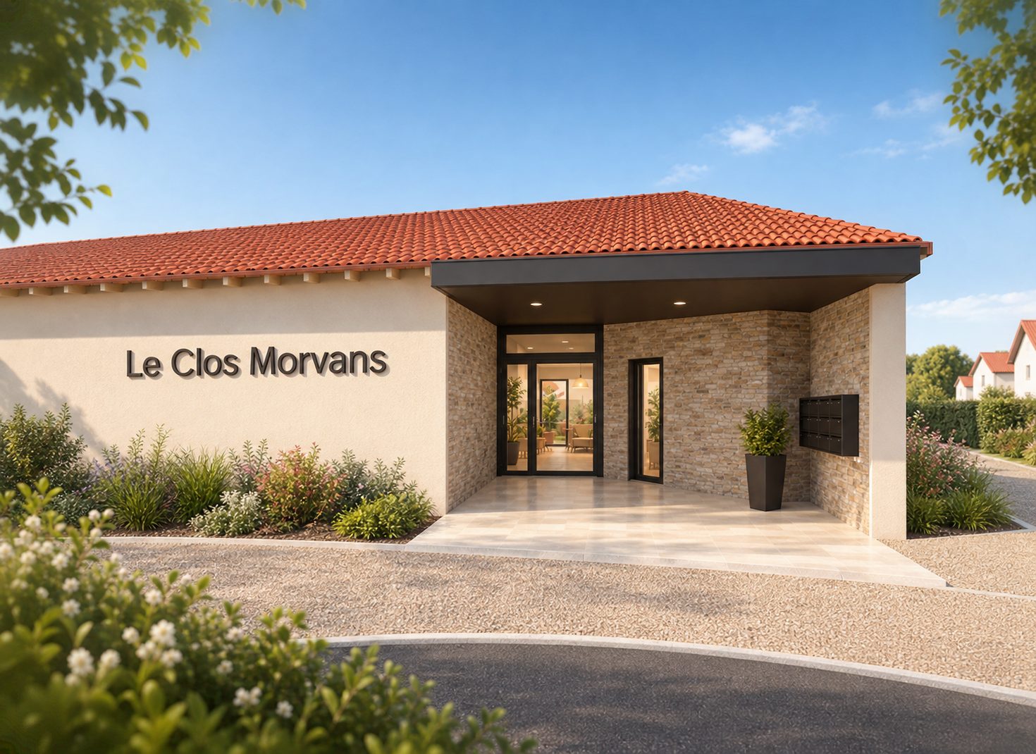 Entrée de la maison commune « Le Clos Morvans »