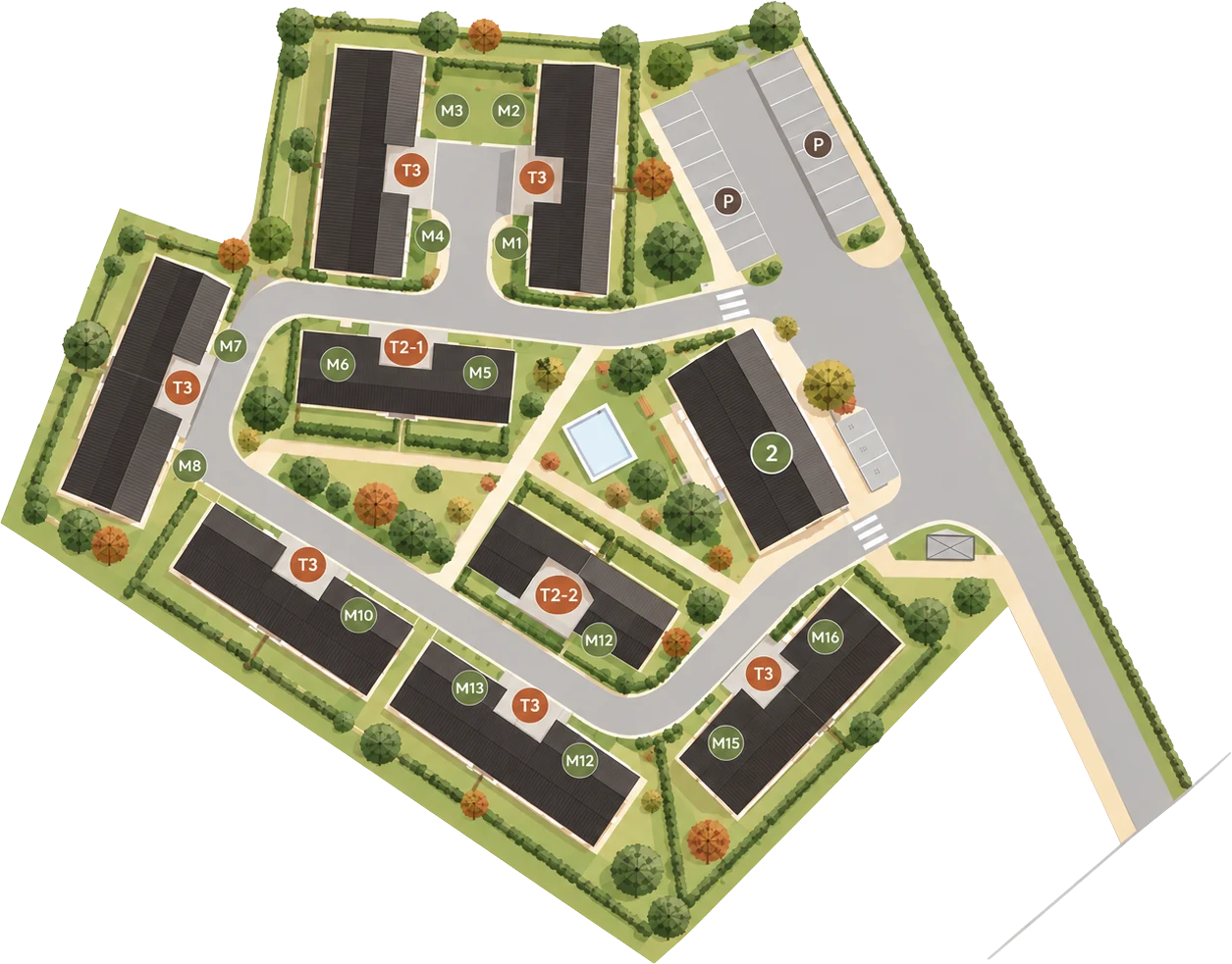 Plan illustré du village sénior